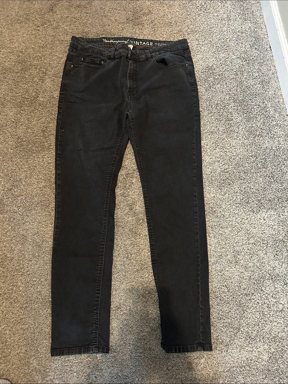 Weatherproof Men's Skinny Jeans in Black